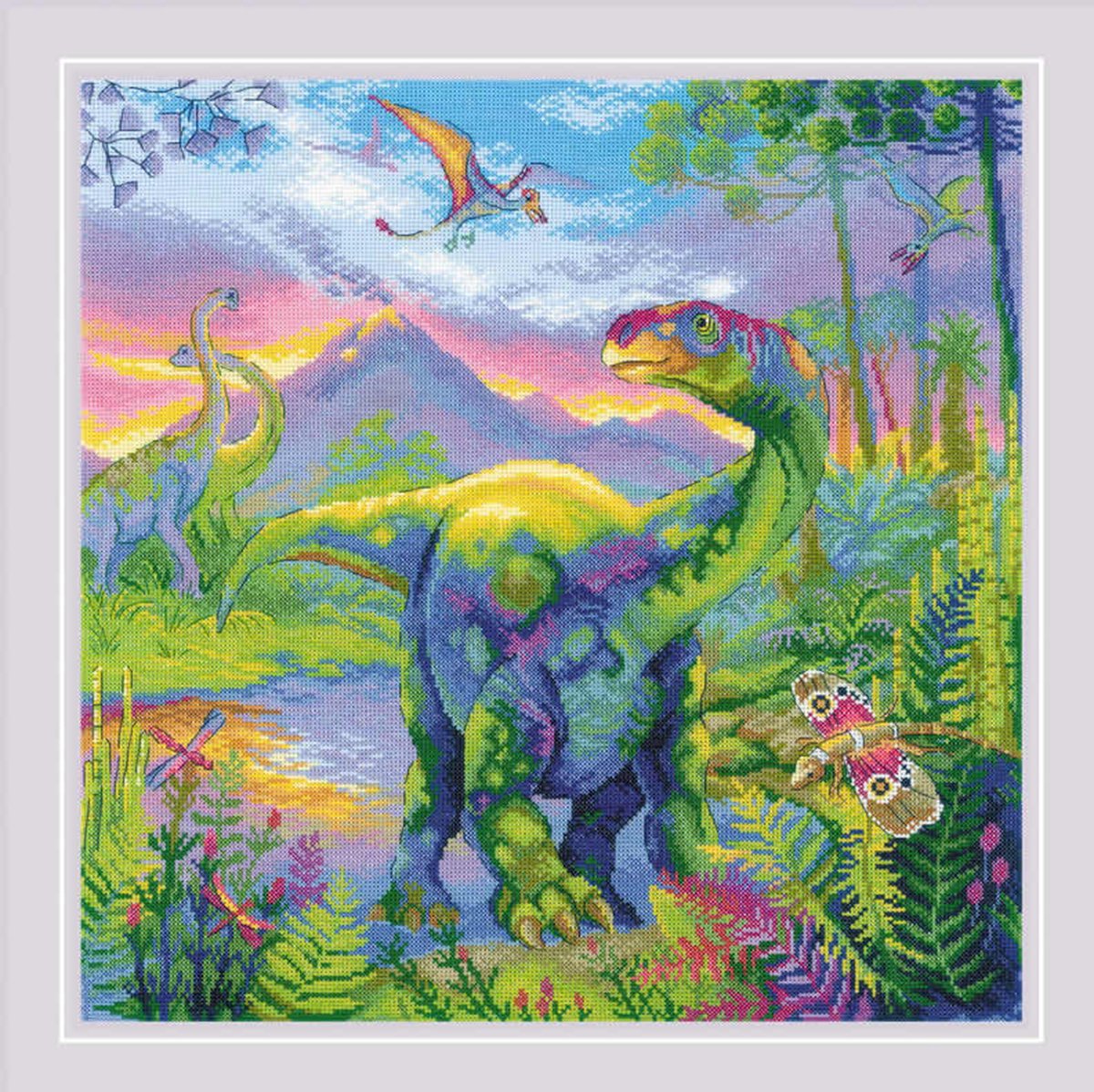 The Era of Dinosaurs | Het Tijdperk van de Dinosaurussen Aida Riolis Borduurpakket 2023